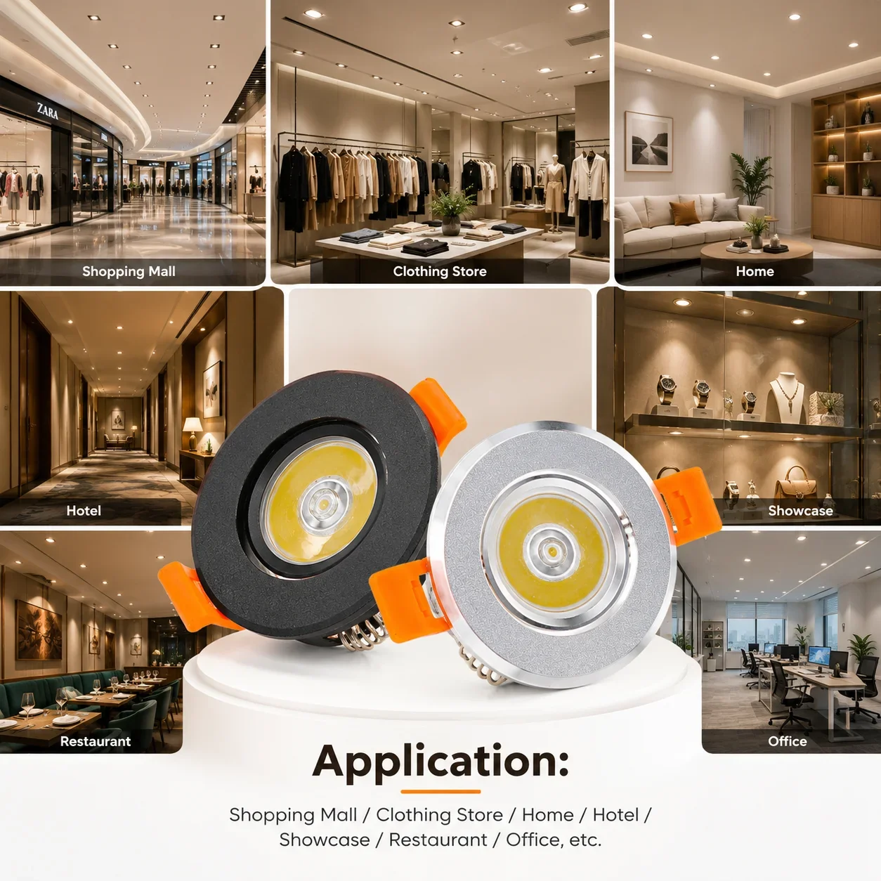 Commercial Kitchen Ceiling - 조이인레드 조절 가능한 LED 매립형 다운라이트,