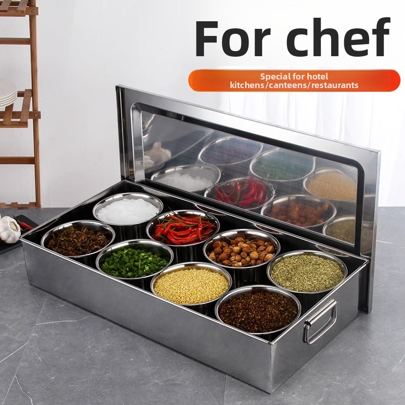 Commercial Kitchen Management - 4D 주방 관리 스테인리스 양념통 대형