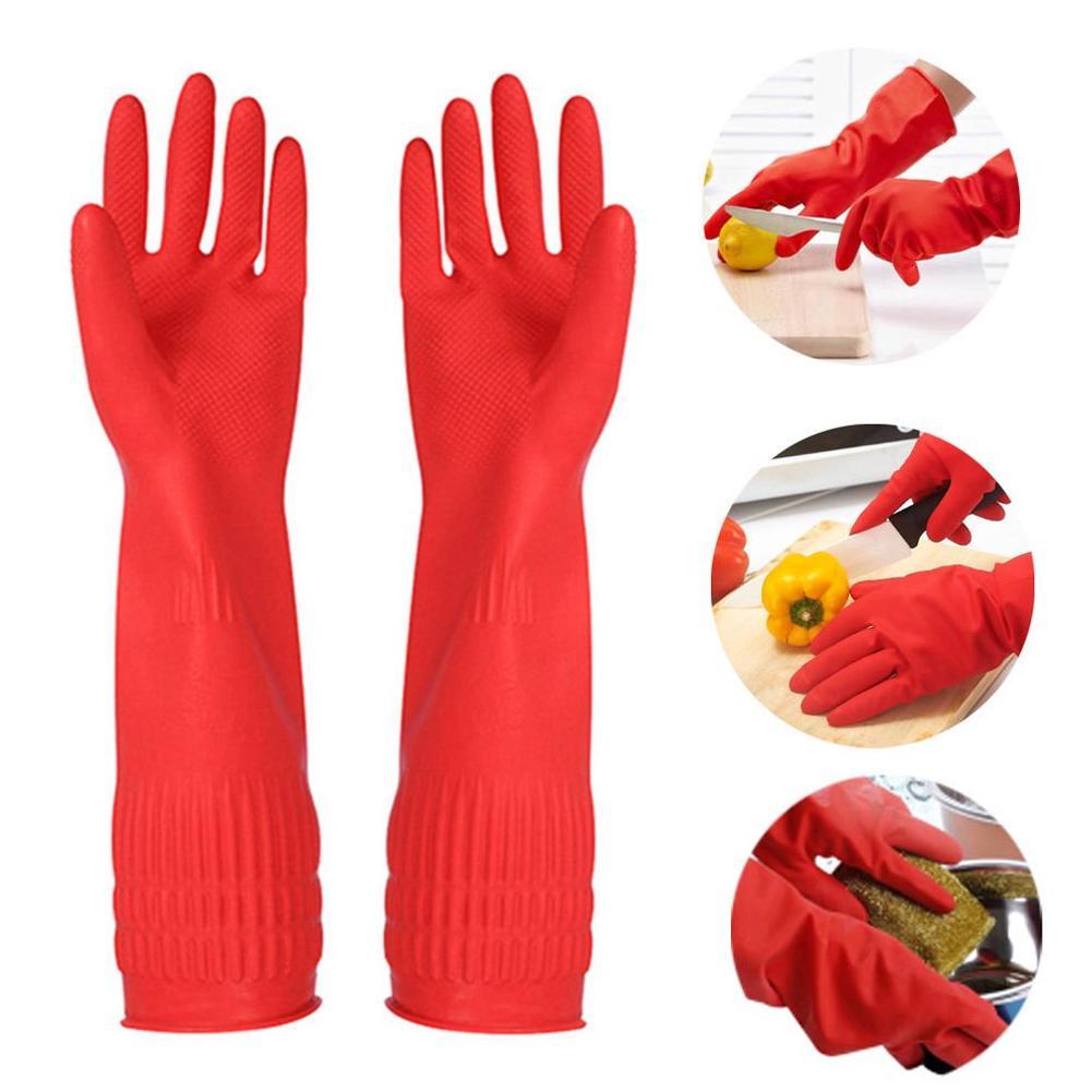 Commercial Kitchen Gloves - 주방 빨간 장갑 설거지 청소용 빨간