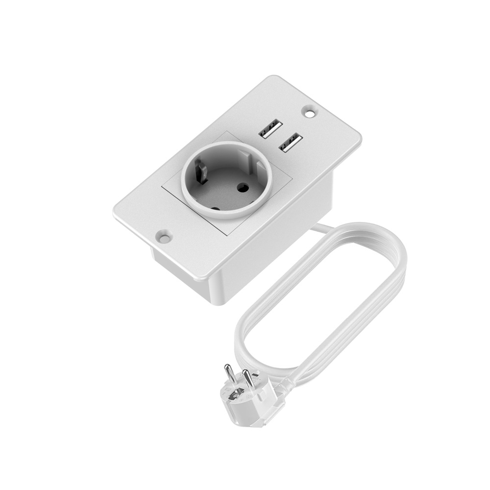 Commercial Kitchen In Residential Home - EU 내장형 멀티탭, USB 포트 2개,