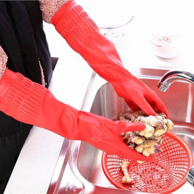 1쌍의 긴 실리콘 설거지 장갑, 고무 설거지 장갑 스크 - Commercial Kitchen Gloves 리뷰 및 가격
