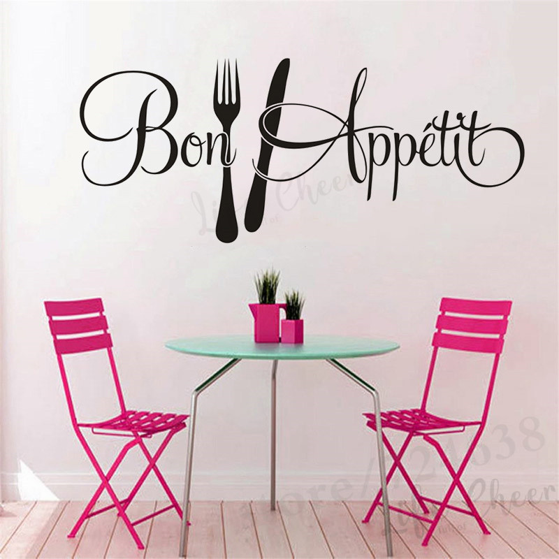 프랑스어 Bon Appétit 인용 벽 데칼 주방 장식 - Commercial Kitchen Wall 리뷰 및 가격