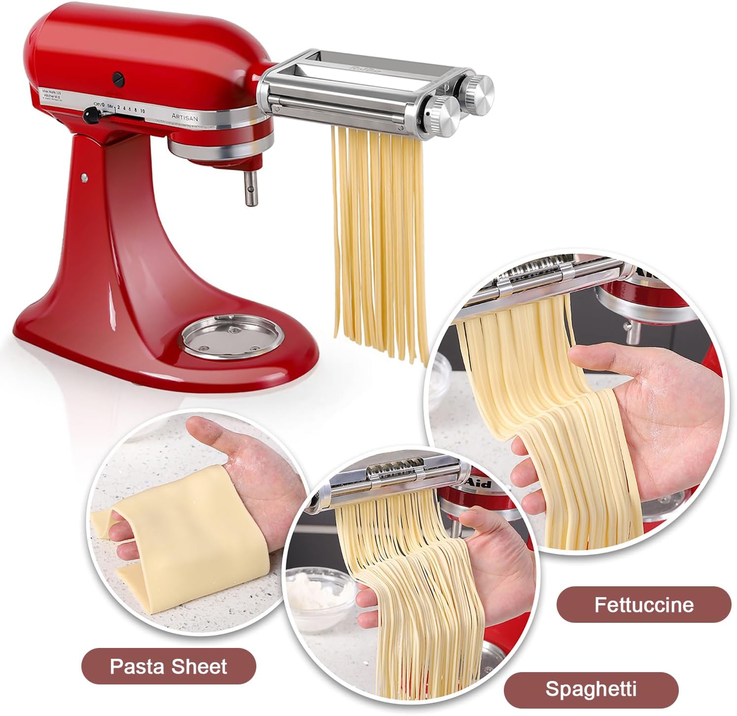 키친에이드 믹서 3-in-1 파스타 롤러 커터 부착물, - Commercial Kitchen Supplies 리뷰 및 가격