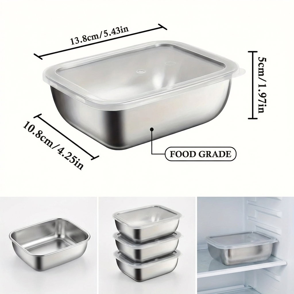 5개 스테인리스 스틸 식품 보관 용기, 쌓을 수 있는  - Commercial Kitchen Supplies 리뷰 및 가격