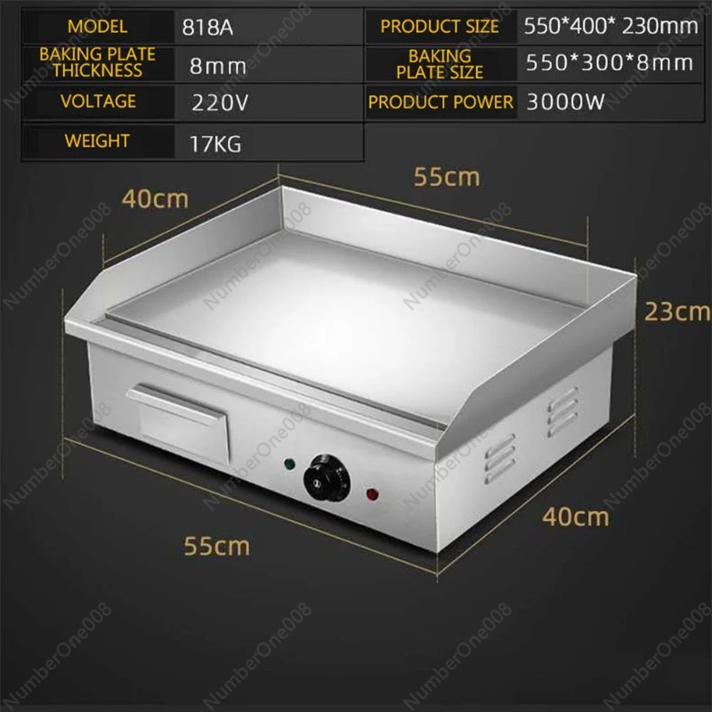 3000W 상업용 전기 그리들 스테인리스 스틸 테판야끼 - Commercial Kitchen Griddle 리뷰 및 가격