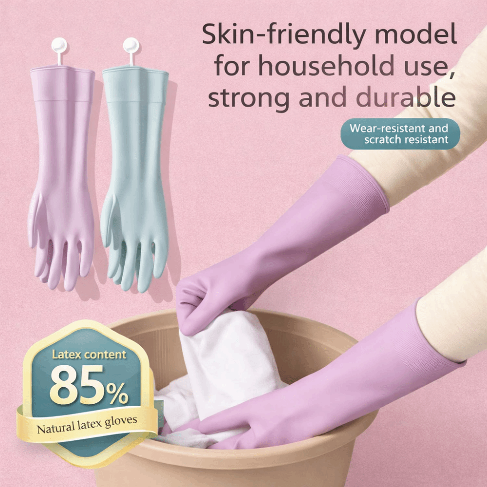 면 라이너가 있는 라텍스 식기 세척 장갑 재사용 가능한 - Commercial Kitchen Gloves 리뷰 및 가격