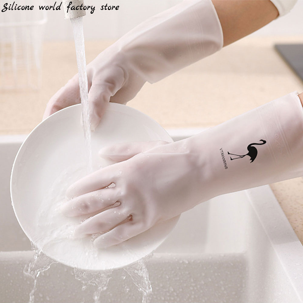 실리콘 월드 1쌍 방수 고무 라텍스 설거지 장갑 주방  - Commercial Kitchen Gloves 리뷰 및 가격