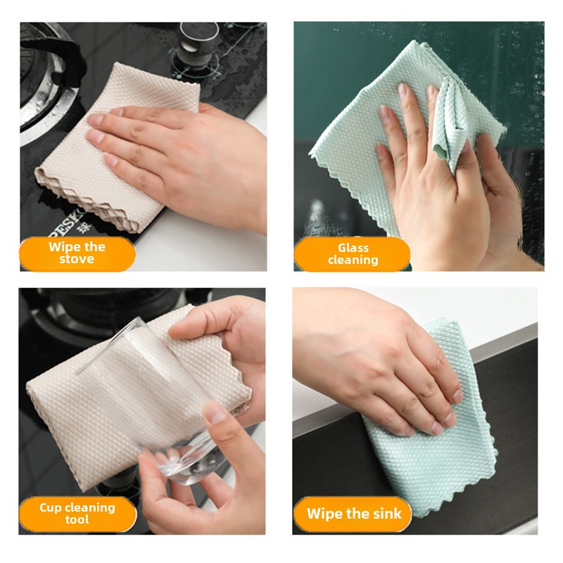 5 개 가정용 청소 제품 천으로 물고기 규모 유리 용  - Commercial Kitchen Towels 리뷰 및 가격