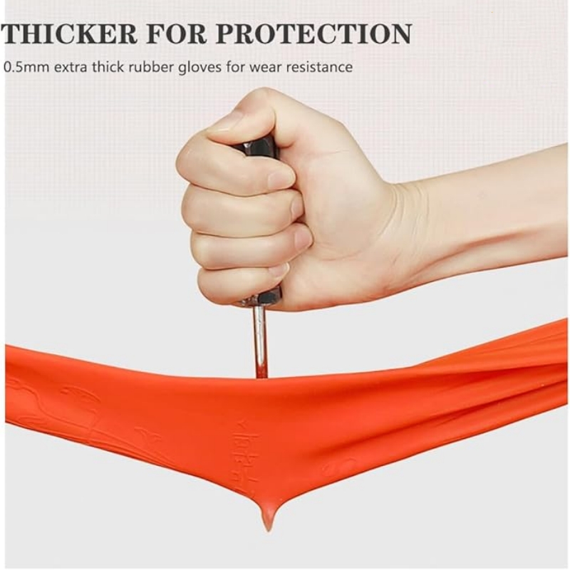 45CM 초장형 고무 청소 장갑 미끄럼 방지 재사용 가 - Commercial Kitchen Gloves 리뷰 및 가격