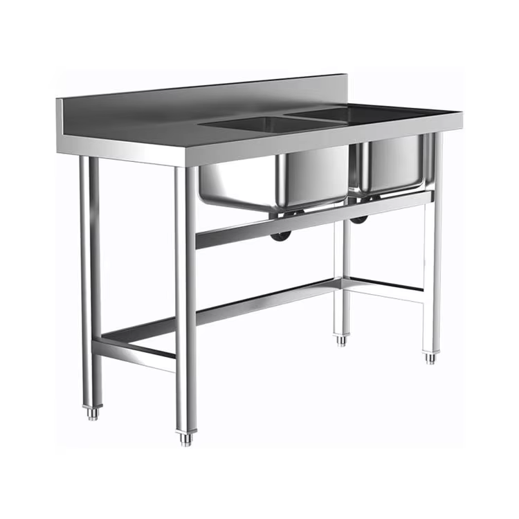 상업용 호텔 주방기기 이중볼 스테인리스 싱크대 작업대  - Commercial Kitchen Sink 리뷰 및 가격