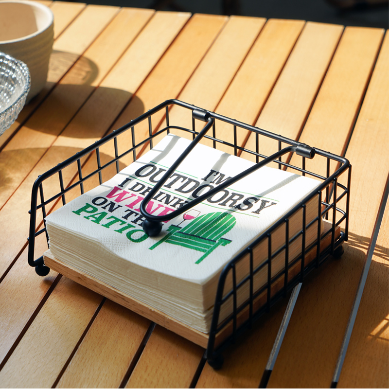 정사각형 나무 냅킨 홀더, 스탠딩 냅킨 디스펜서, 창의 - Commercial Kitchen Towels 리뷰 및 가격