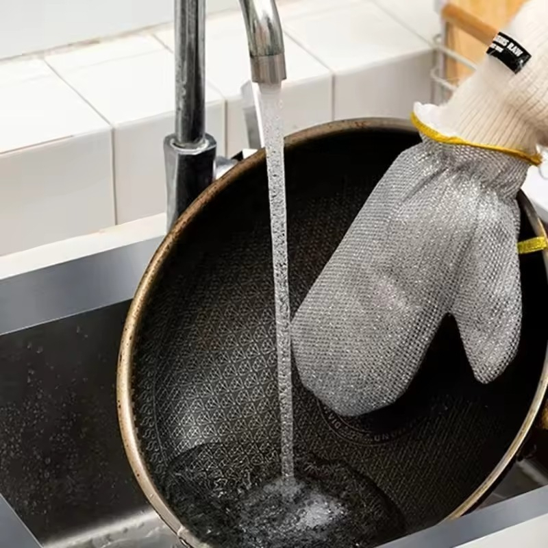 1/2PCS 실버 장갑 가사 청소 장갑 일상 생활에 적 - Commercial Kitchen Gloves 리뷰 및 가격