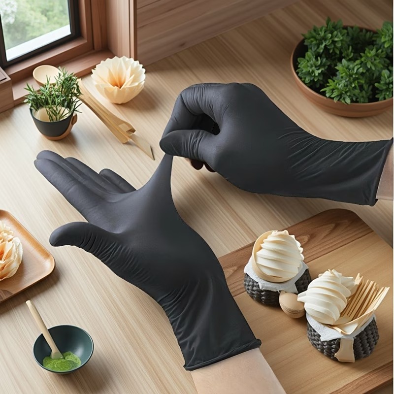 10/50/100PCS 검정색 일회용 니트릴 장갑 헤비 - Commercial Kitchen Gloves 리뷰 및 가격